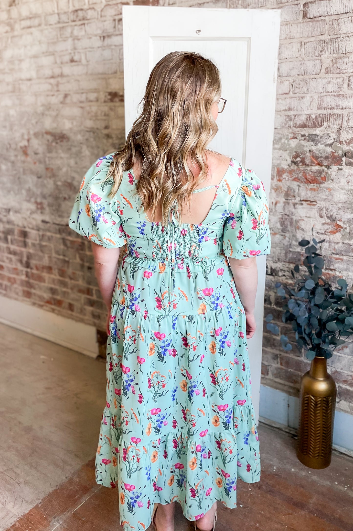 Mint to Be Floral Dress