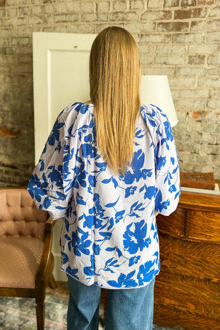 Lavender Mix Puff Sleeve Blouse