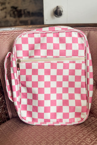 Chloe Pink Check Bible Cover