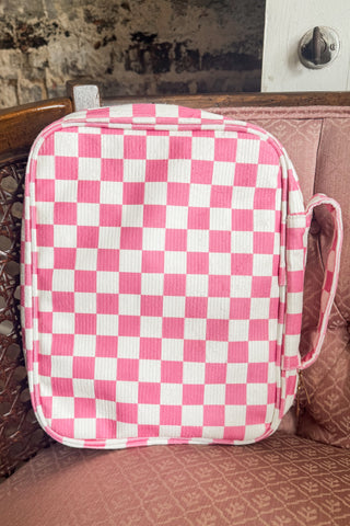 Chloe Pink Check Bible Cover