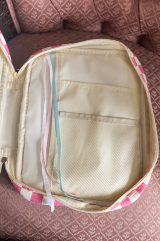 Chloe Pink Check Bible Cover
