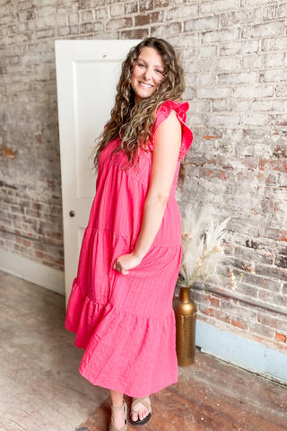 Joy Seersucker Organza Midi Dress (2 Colors)