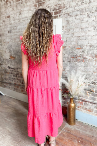Joy Seersucker Organza Midi Dress (2 Colors)