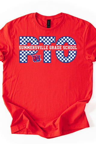 Summersville Wildcats PTO Checkered Shirt