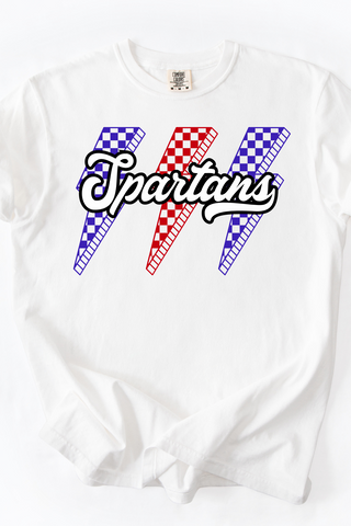 Waltonville Spartans Lightning Bolt Font Made to Order Tee