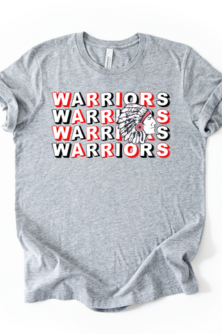 Ewing Warriors On Repeat Font Made to Order Tee