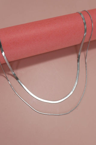 Audrey Silver Multi Layer Necklace