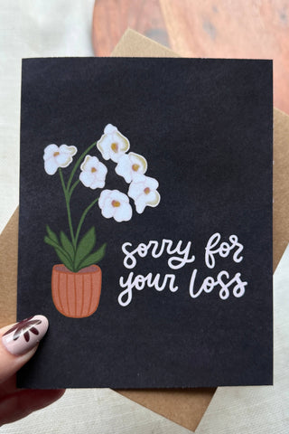 "Sorry for your loss" Sympathy Card