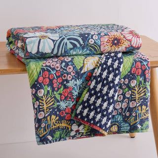 Night Garden Quilted Throw: Multi