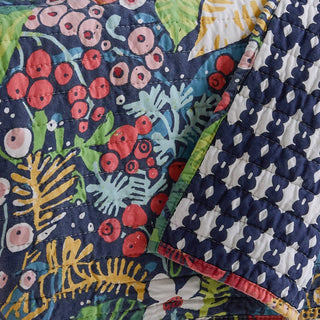 Night Garden Quilted Throw: Multi