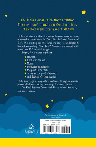 The Kids' Bedtime Devotional Bible: NLV Aqua Stars