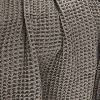 Waffle Blanket Throw: Dark Grey