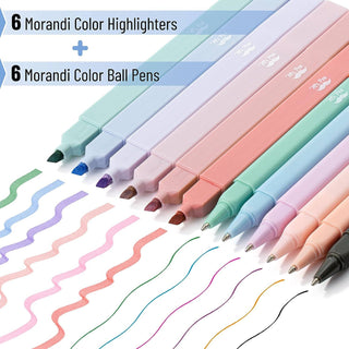 Mr. Pen 12-Pack Aesthetic No Bleed Highlighters & Pens