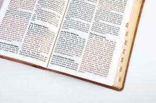 Rust and Stone Cross Barbour SKJV Large Print Bible