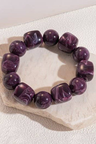 Amethyst Color-Block Bracelet