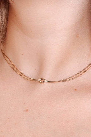 Tie The Knot Gold Necklace