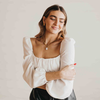 Mother Of Pearl Gold Necklace