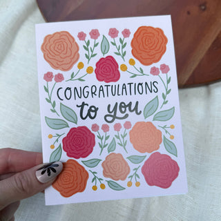 "Congratulations to you" Congratulations Card