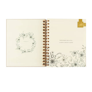 12-Month Undated Spiral Planner: Magnolia Springs Design