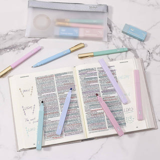 Mr. Pen 12-Pack Aesthetic No Bleed Highlighters & Pens