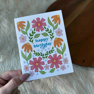 "Happy Birthday" Floral Birthday Card