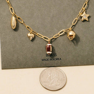 Football Game Day Charm Necklace
