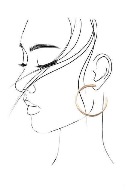 Gold Rhinestone Hoop Earrings