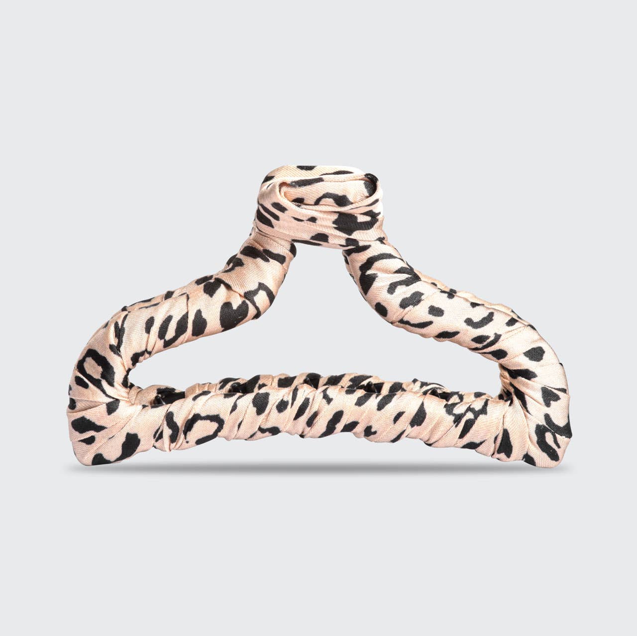 Kitsch Leopard Satin Wrapped Claw Clip