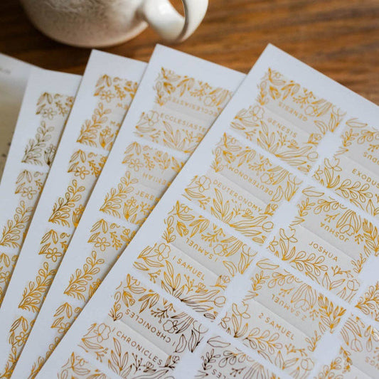 Cream Gold Foil Bible Tabs