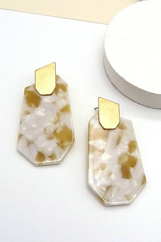 Golden Sunset Resin Earrings