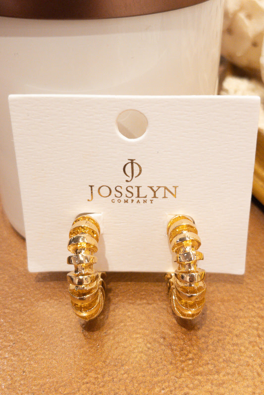 Tunnel Vision Gold Earrings